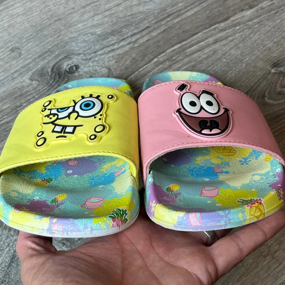 Ground Up SpongeBob SquarePants Patrick Star Kids Slide Sandals Size 7 Mismatch